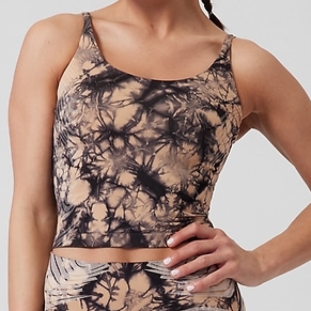 Athleta Motivate Tank Navy Tie Dye Size S